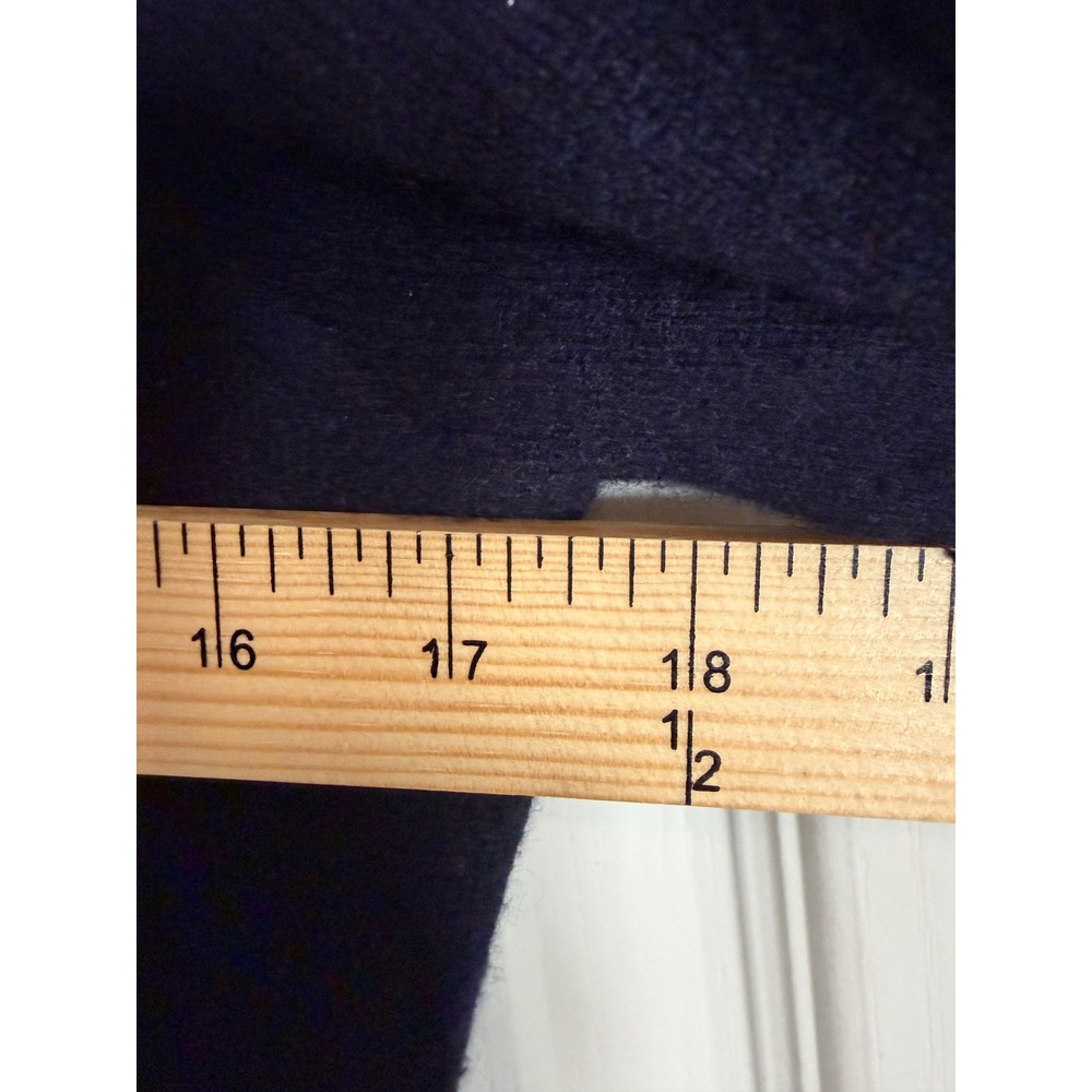 Vince Navy Blue 100% Cashmere Layered Look Cardigan Collared Shirt Contrast M - Picture 13 of 14